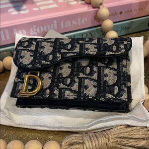 Dior Saddle Bloom Card Holder NWOT